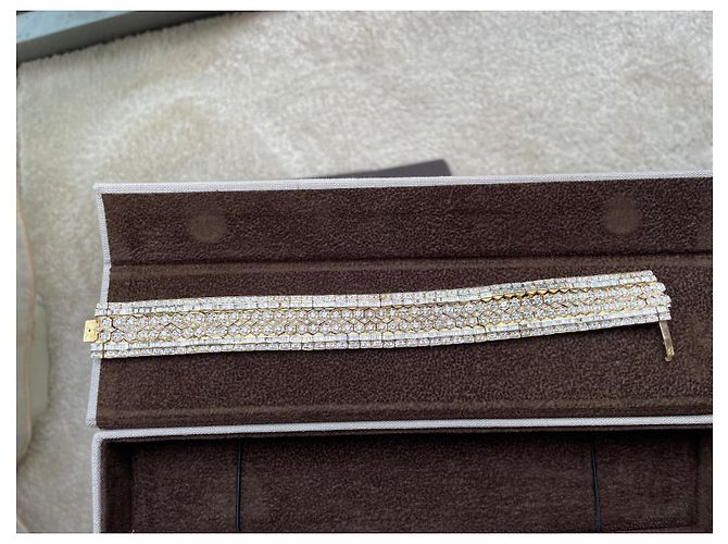 Autre Marque Bracciale con diamanti in oro bianco e giallo 12.25 carati Multicolore - vista 3