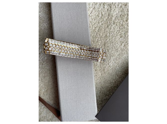 Autre Marque Bracciale con diamanti in oro bianco e giallo 12.25 carati Multicolore - vista 5