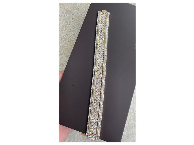 Autre Marque Bracciale con diamanti in oro bianco e giallo 12.25 carati Multicolore - vista 6