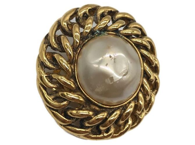 ***Orecchini di perle vintage CHANEL Bianco D'oro - vista 5