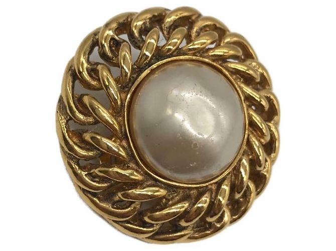 ***Orecchini di perle vintage CHANEL Bianco D'oro - vista 6