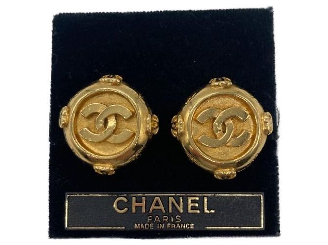 *** Orecchini vintage CHANEL con marchio cocco D'oro - vista 9
