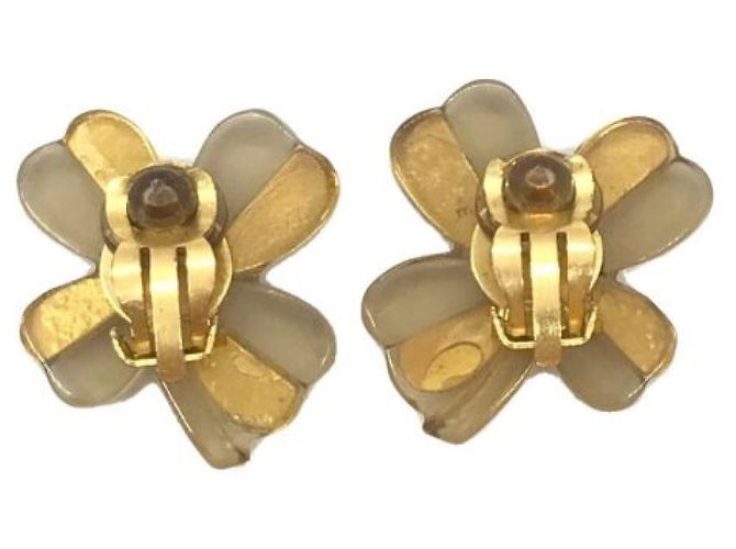 ***CHANEL Vintage-Ohrringe mit Blumen-Coco-Mark Golden - Ansicht 2