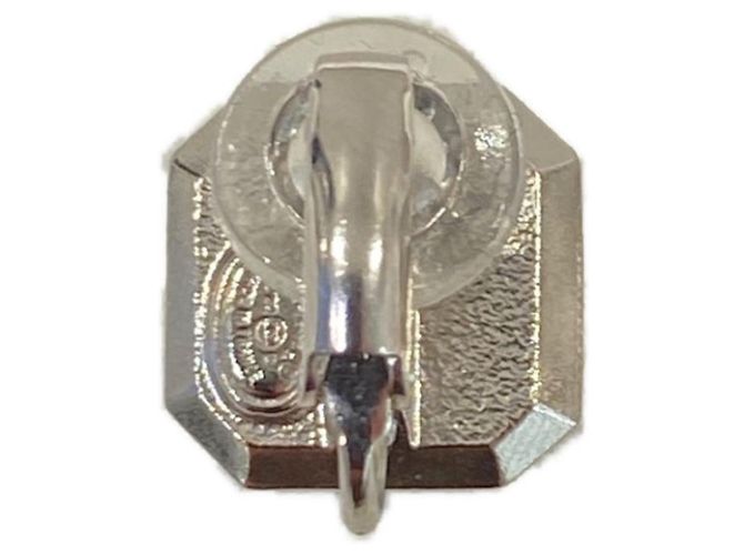 ***Orecchini CHANEL quadrati con marchio cocco Argento - vista 4