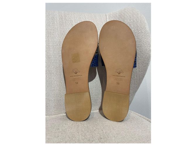 Autre Marque Altre marche Sandali T.EU 37 Pelle Verde - vista 6