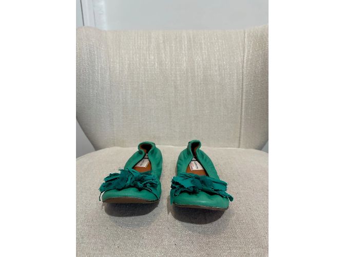 Bailarinas LANVIN T.EU 36 Cuero Verde - vista 3