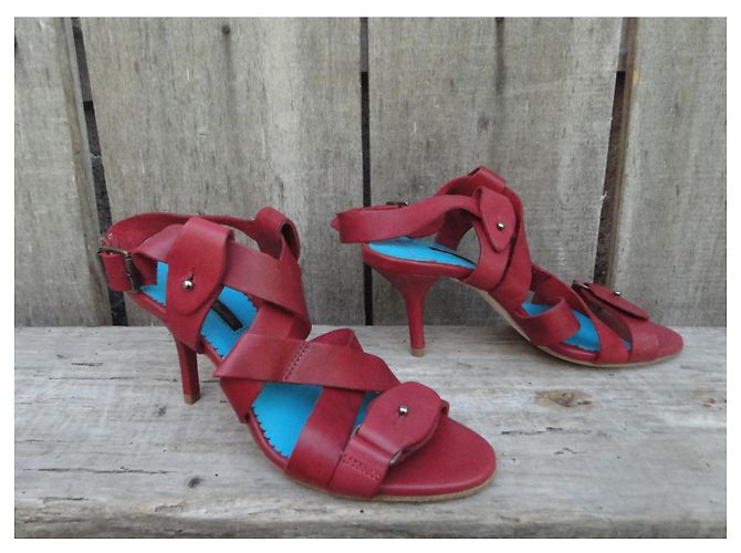 Sandali Diesel P in pelle rossa 36 Rosso - vista 3