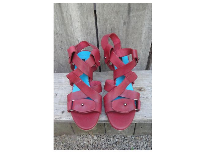 Sandali Diesel P in pelle rossa 36 Rosso - vista 4