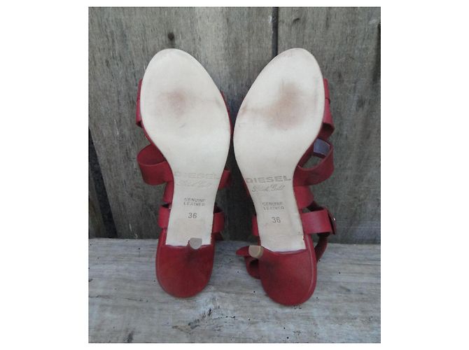 Sandali Diesel P in pelle rossa 36 Rosso - vista 6