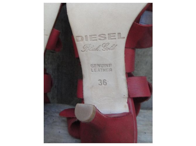 Sandali Diesel P in pelle rossa 36 Rosso - vista 7