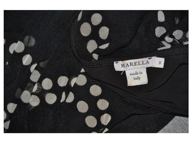 Marella Gepunktetes Minikleid Schwarz Weiß - Ansicht 3