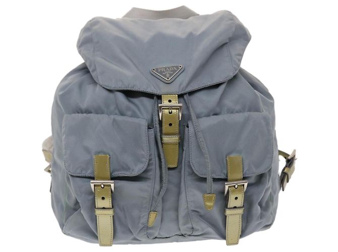 PRADA Zaino Nylon Azzurro Auth 45811 - vista 13