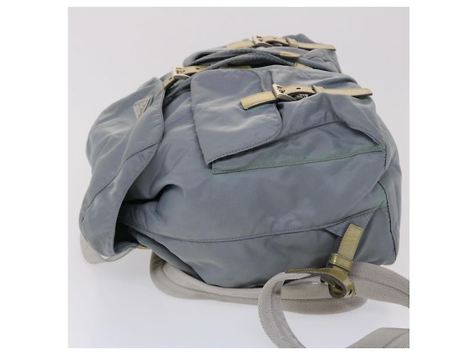 PRADA Zaino Nylon Azzurro Auth 45811 - vista 4