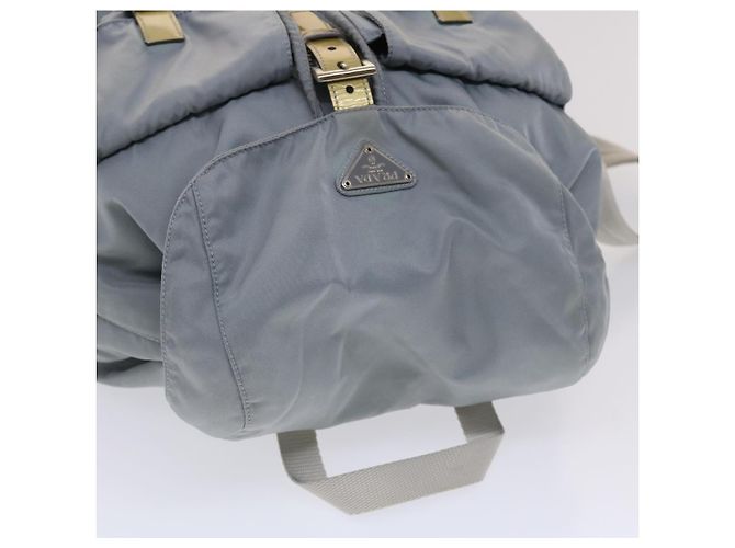 PRADA Zaino Nylon Azzurro Auth 45811 - vista 6