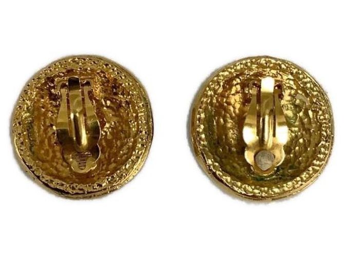 ***Orecchini vintage in pelle CHANEL D'oro - vista 2