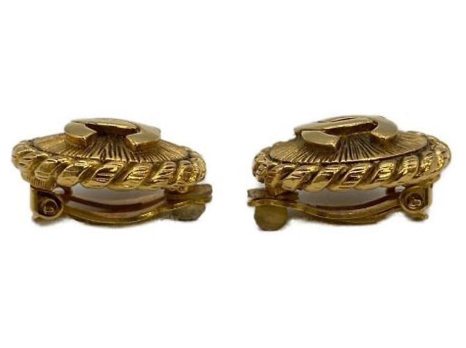 ***CHANEL Cocomark Runde Ohrringe Golden - Ansicht 3