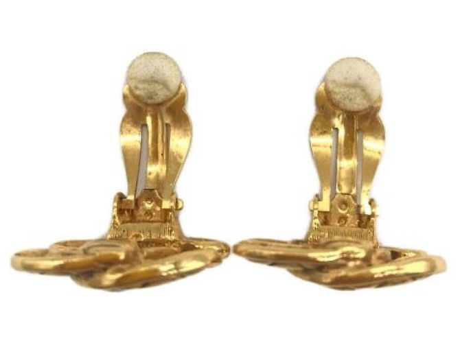 *** Pendientes CHANEL matelasse coco mark Dorado - vista 3