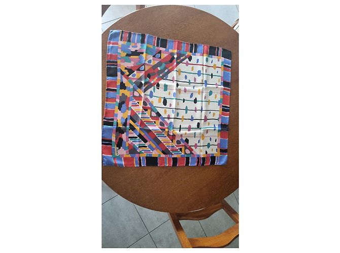 Sciarpa in seta multicolore inconnue 66x64cm - vista 3