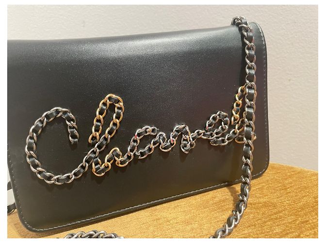 Wallet On Chain WOC Chanel Negro - vista 2