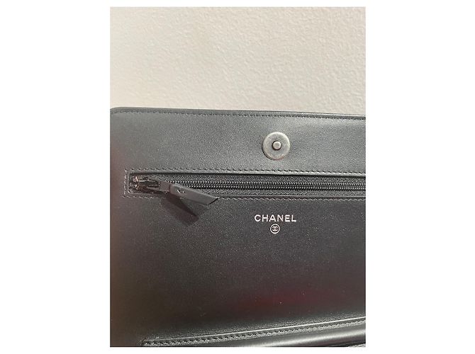 Wallet On Chain WOC Chanel Negro - vista 3