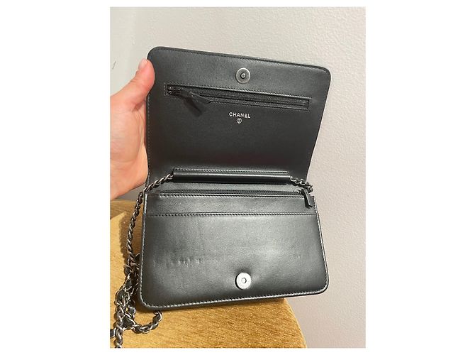 Wallet On Chain WOC Chanel Negro - vista 4