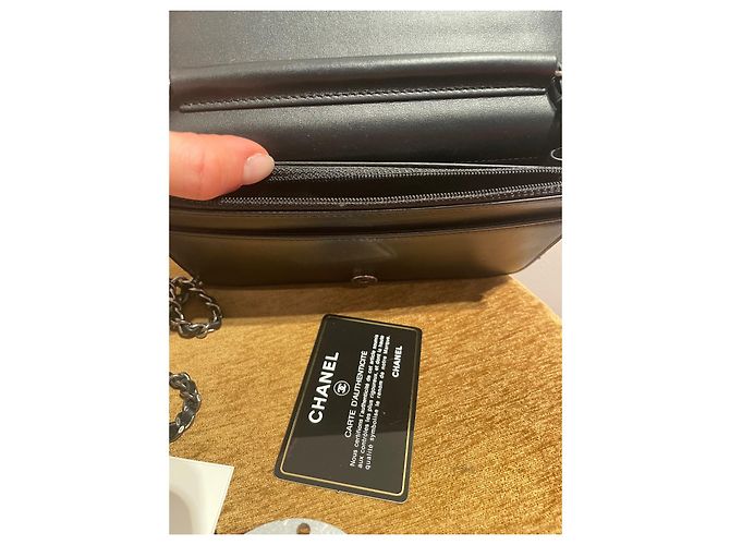 Wallet On Chain WOC Chanel Negro - vista 7