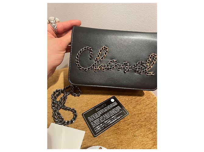 Wallet On Chain WOC Chanel Negro - vista 8