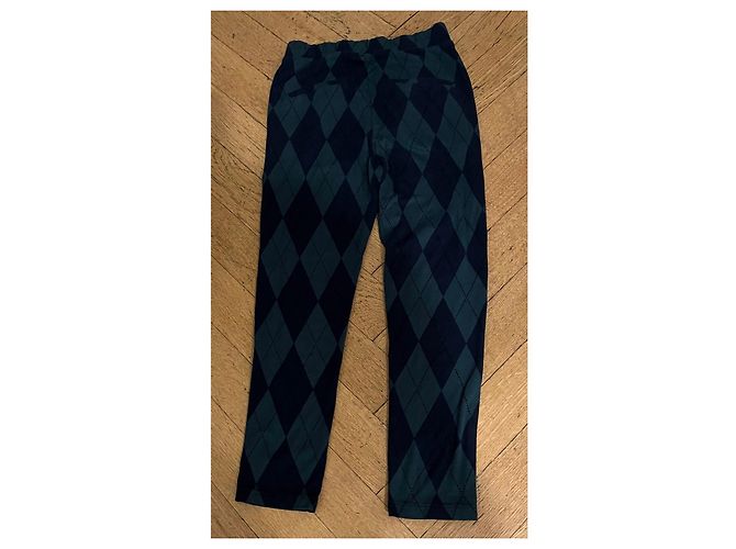 Calça de jogging Baum und Pferdgarten verde e marinho com estampa de diamantes - vista 2