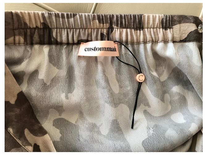 Autre Marque Falda Vila T hecha a medida. 36 tela de camuflaje Castaño Gris Caqui - vista 12