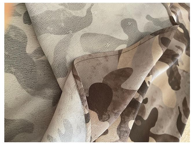 Autre Marque Falda Vila T hecha a medida. 36 tela de camuflaje Castaño Gris Caqui - vista 4