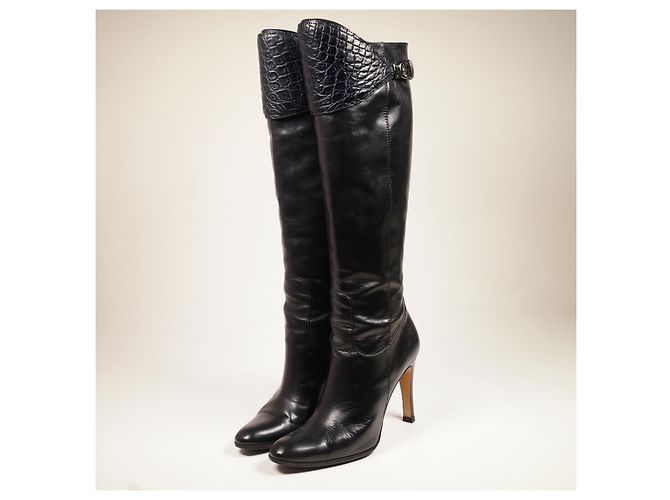 Increíbles botas clásicas de Gucci con detalles de cocodrilo Multicolor - vista 6
