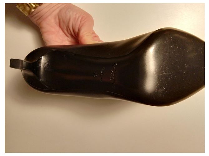 Décolleté Saint Laurent in vitello Seta nero - vista 7