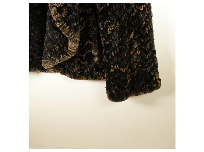 Increíble abrigo de piel extragrande de Fendi Multicolor - vista 10