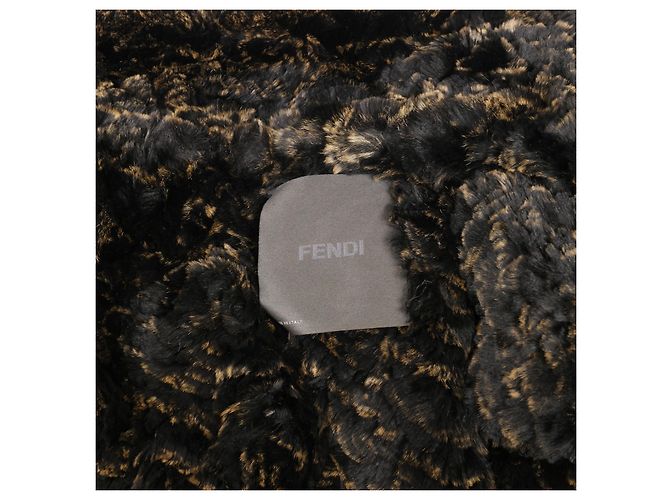 Increíble abrigo de piel extragrande de Fendi Multicolor - vista 12