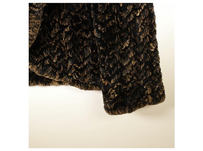 Increíble abrigo de piel extragrande de Fendi Multicolor - vista 5