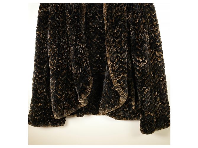 Increíble abrigo de piel extragrande de Fendi Multicolor - vista 9