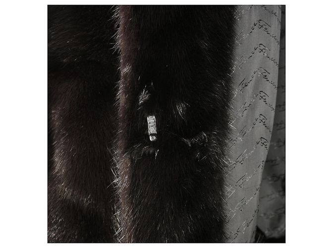 Increíble chaqueta de visón Fendi Abrigo negro - vista 10