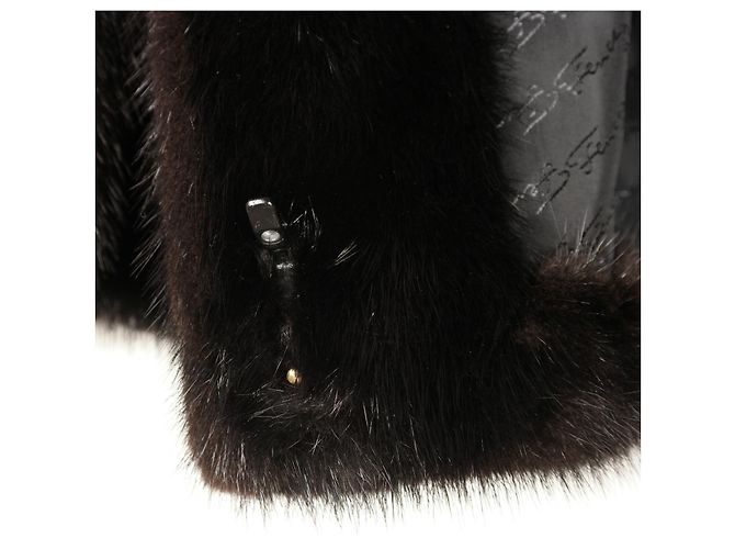 Increíble chaqueta de visón Fendi Abrigo negro - vista 11