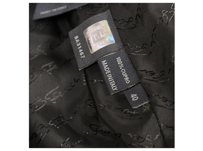 Increíble chaqueta de visón Fendi Abrigo negro - vista 9
