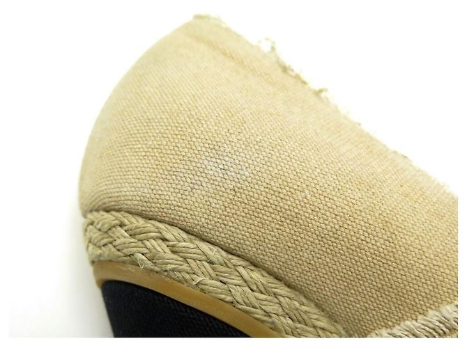 NUOVE SCARPE ESPADRILLAS CHANEL IN TELA SFILACCIATA G29964 42 SCARPE BEIGE - vista 8