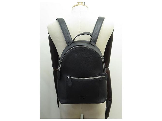 NEUF SAC A DOS LANCEL NINON A12093 EN CUIR GRAINE NEW LEATHER BACKPACK BAG - vue 4
