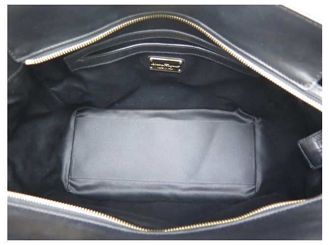 BORSA A MANO AMY PATCHWORK IN PELLE E CAMOSCIO NERA SALVATORE FERRAGAMO - vista 6
