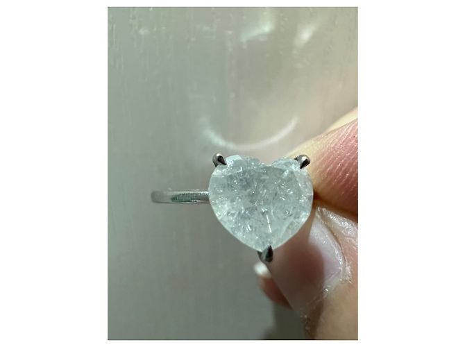 Autre Marque Solitärring mit herzförmigem Naturdiamanten 1.97ct 14k Weiß - Ansicht 4