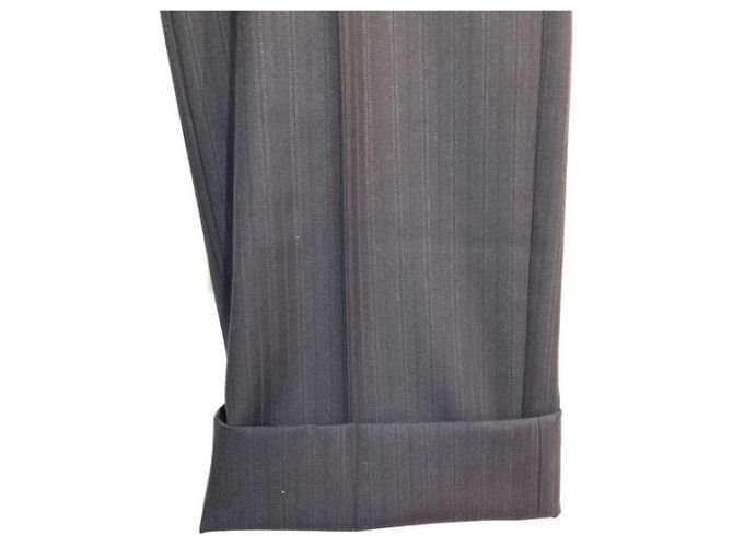 ***Tuta platino COMME CA Setup completamente foderata tuta a righe Loro Piana blu scuro Blu navy - vista 10