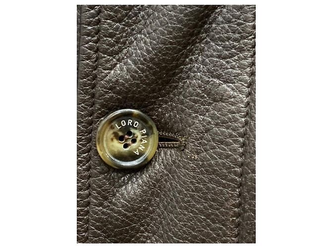 *** LORO PIANA Lederjacke mit Nutria-Fellfutter Braun - Ansicht 6