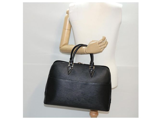 LOUIS VUITTON Borsa Business Epi Sorbonne Nera M54512 LV Auth th3744 Nero - vista 24