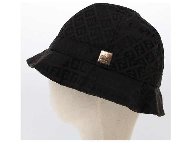 FENDI Zucchino Canvas Hut M Braun Auth am4612 - Ansicht 3