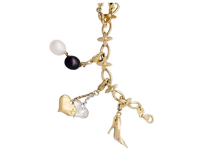 Papillon Braccialetto Louis Vuitton, "Idillio",  charms, giallo oro, ORO BIANCO, Perline. - vista 5