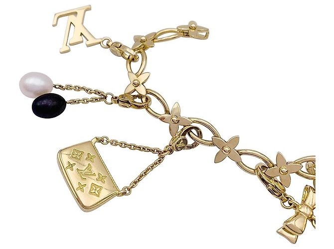 Papillon Braccialetto Louis Vuitton, "Idillio",  charms, giallo oro, ORO BIANCO, Perline. - vista 6