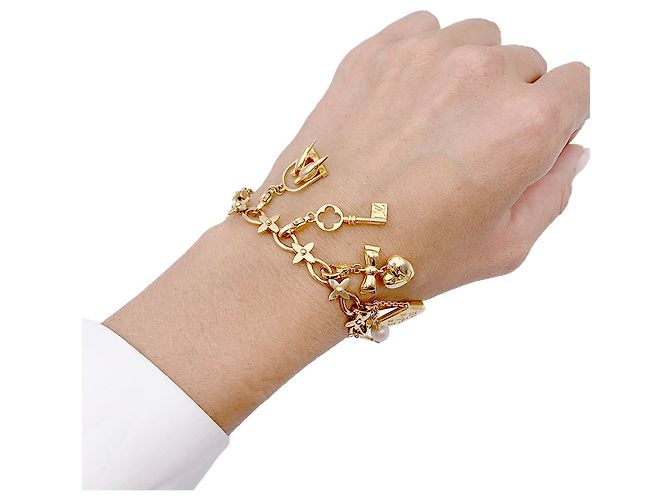 Papillon Braccialetto Louis Vuitton, "Idillio",  charms, giallo oro, ORO BIANCO, Perline. - vista 7